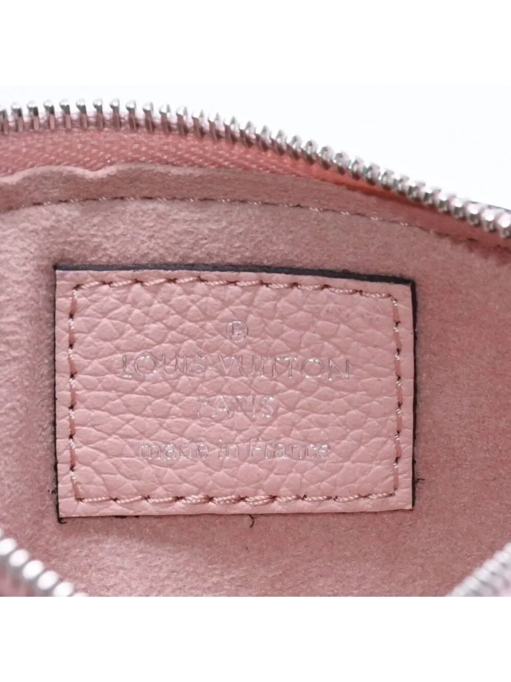 Louis Vuitton Pochette Cles Coin Purse Monogram Mahina Salmon Pink